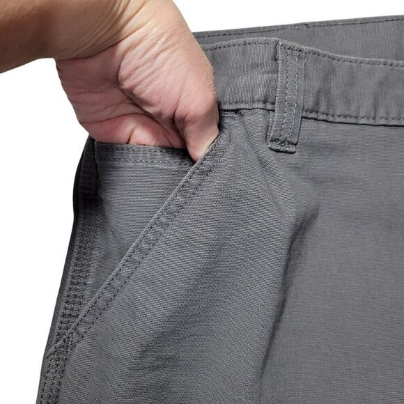 Carhartt Rigby Canvas Work Shorts Mens Size 42 Rugged Flex Relaxed Fit Gray NEW - Picture 4 of 13